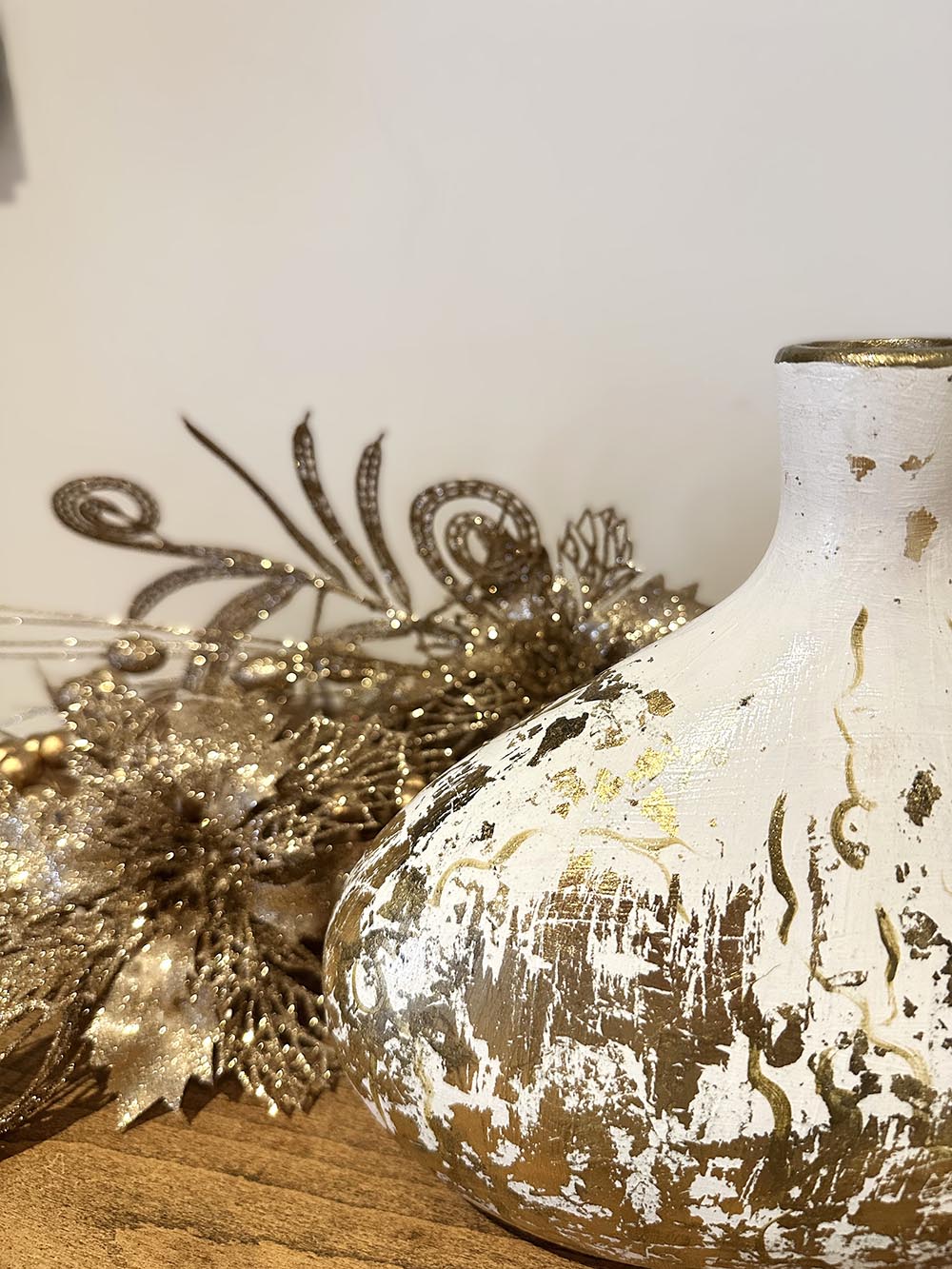 Seramik Vazo, El boyaması Dekoratif  Desenli, Küp