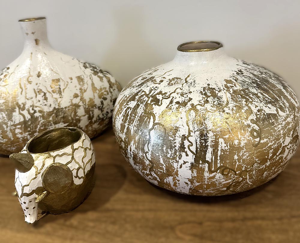 Vazo Seramik, El boyaması Dekoratif Desenli Şah Küp