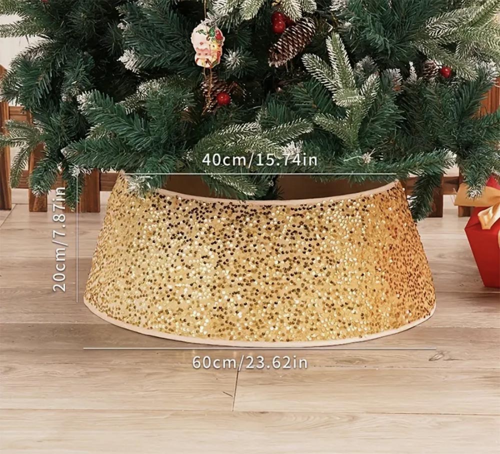 Gold Paletli - Yılbaşı Çam Ağaç Eteği ,Yılbaşı Dekor