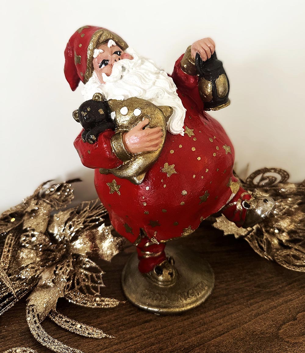 Sallanan Noel Baba - Dekoratif Yılbaşı Aksesuarı , Yılbaşı Dekorasyonu, Dekor Biblo