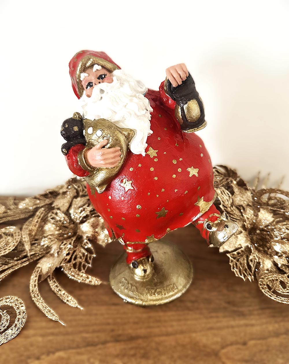 Sallanan Noel Baba - Dekoratif Yılbaşı Aksesuarı , Yılbaşı Dekorasyonu, Dekor Biblo