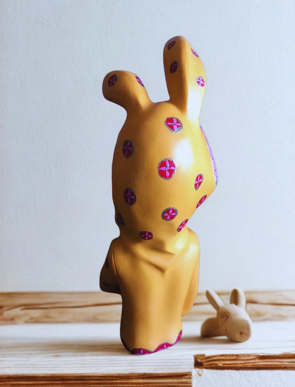 Mini Saksılı Tavşan Kız Ev Aksesuarı - Biblo