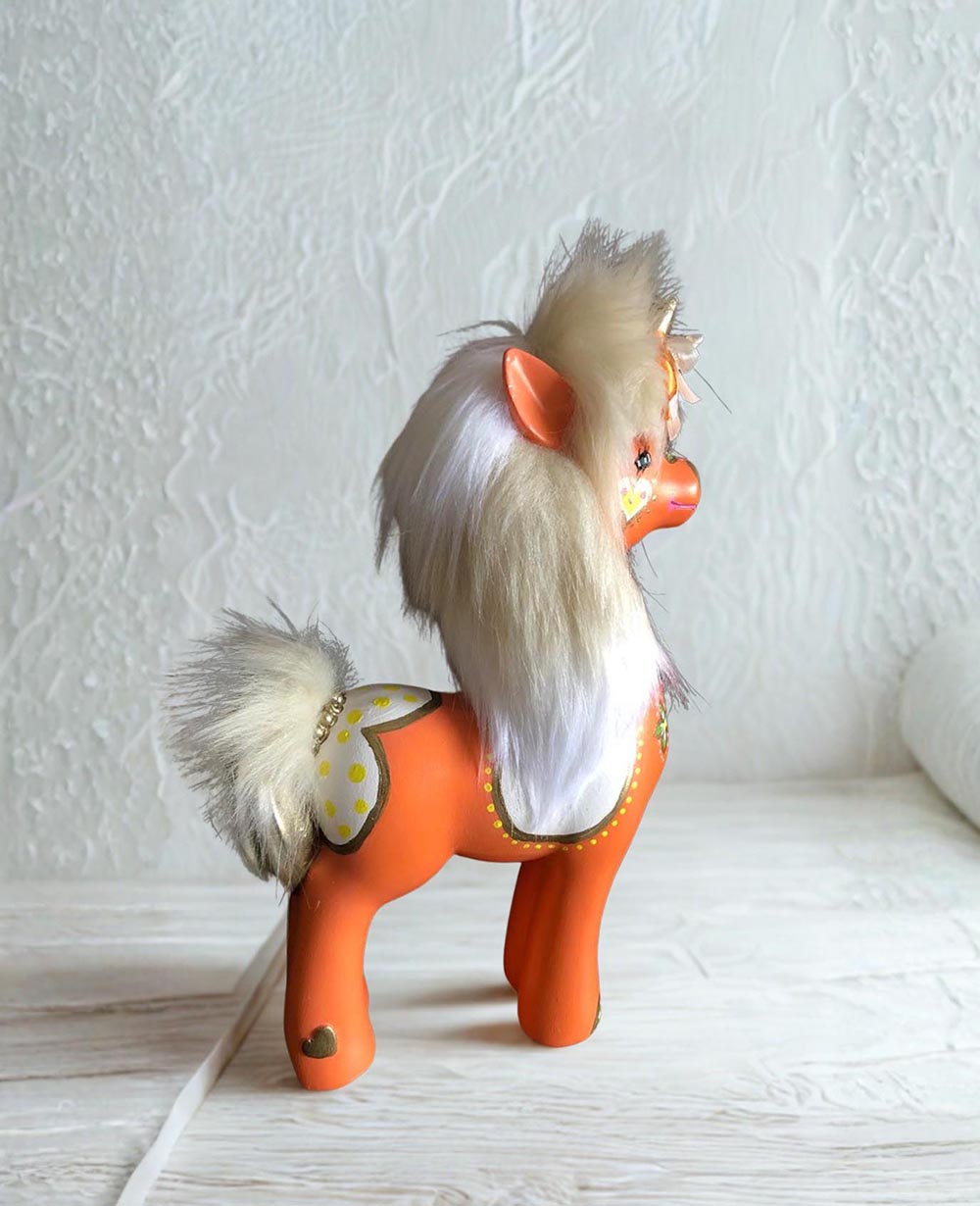 Turuncu Pony At Çoçuk Ev Aksesuarı - Biblo