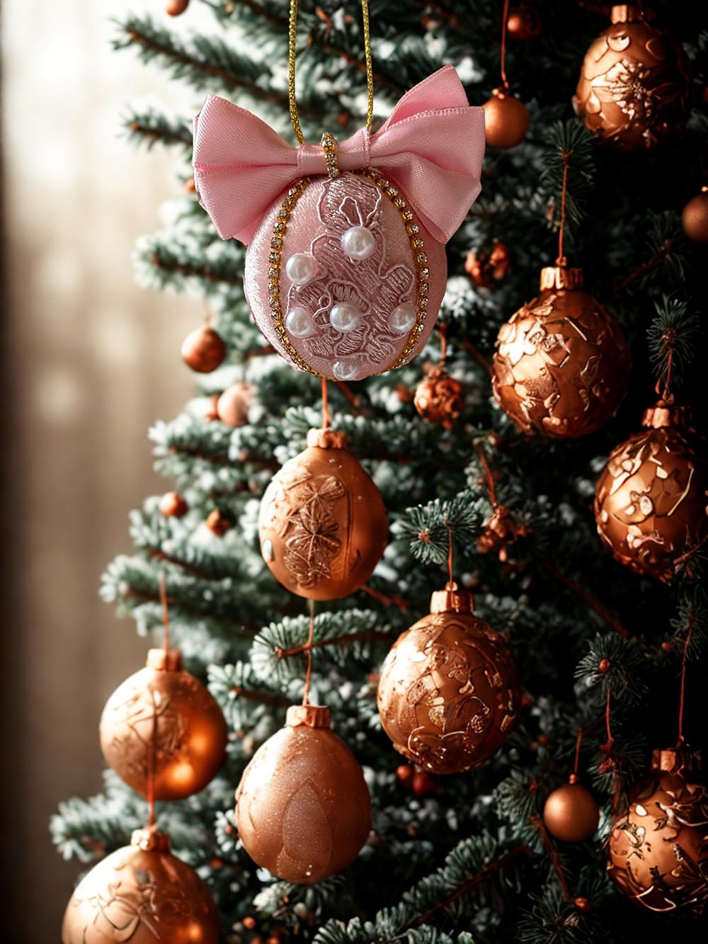 Pembe Mini Yılbaşı Çam Ağacı Süsü - 5 Cm Çam Ağacı Topu